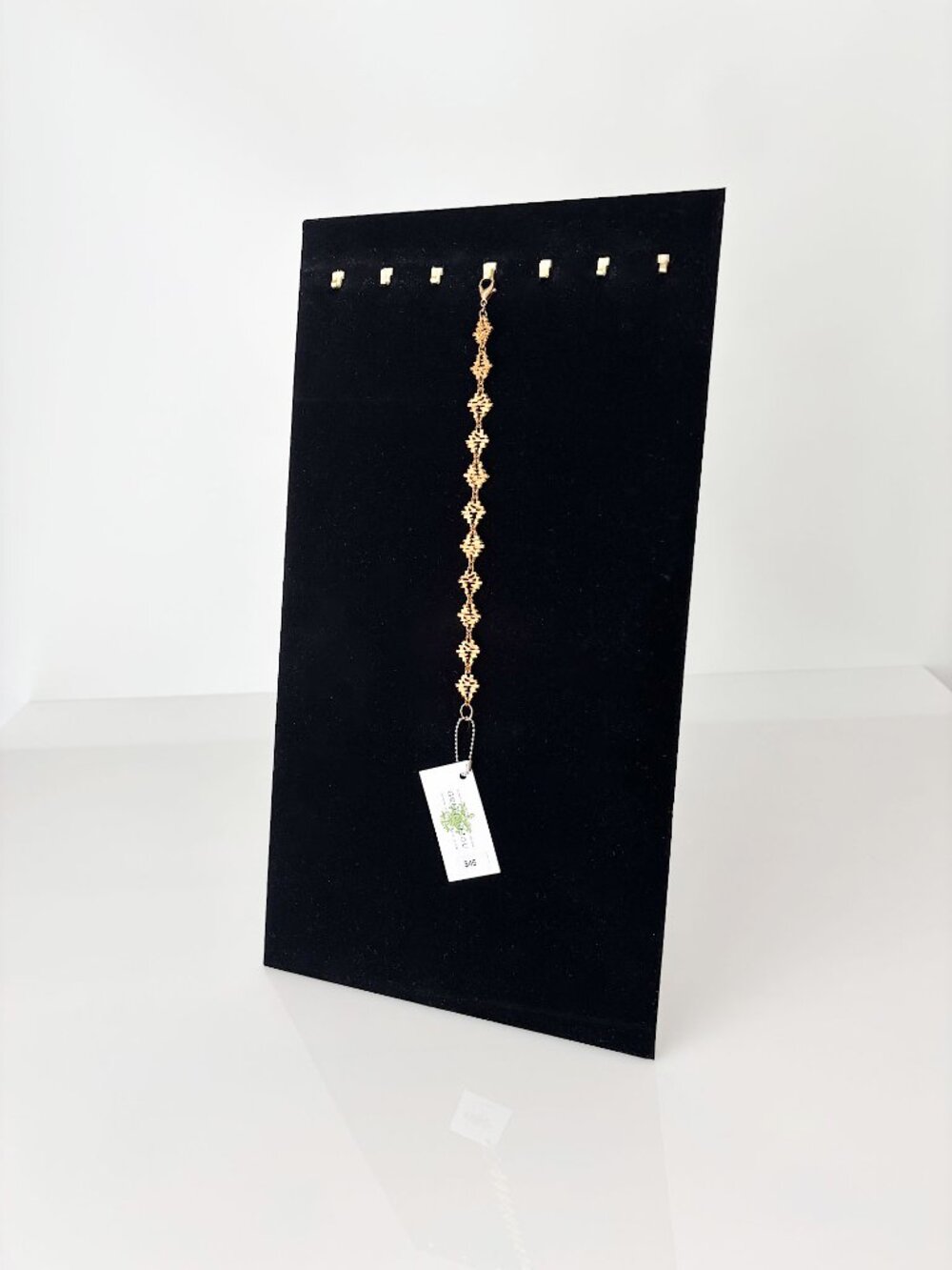 3 x black velvet 7 hook display easel board